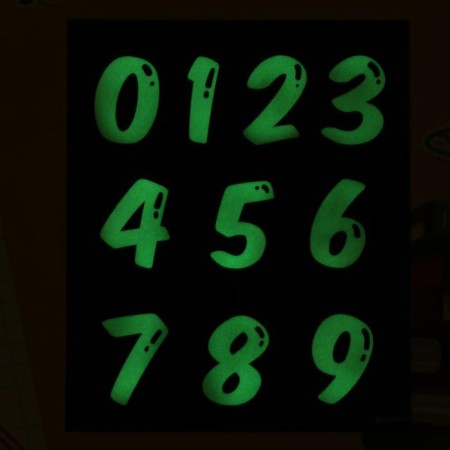 Drawing for drawing in the dark "Funny School, numbers"-2