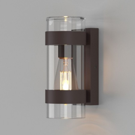 Sadovo-park lamp Elektrostandard, Falcon, 131x100x240 mm, E27, brown color-1