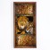 Backgammon "lion and tiger", wooden board 50 x 50 cm, with a field for playing checkers
