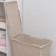 Besnaya basket with a lid "Loft", 50 l, color Latte