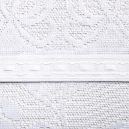 Tulle to the kitchen on a curtain tape 245x165 cm, the color is white, 100% polyester-2