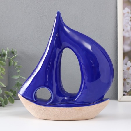 Souvenir Ceramics "Big Saisen" Sand-blue 22.5x8.5x25.3 cm-2
