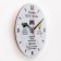 Wall clock "Rules of my garage", smooth move, d-24 cm