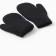 Double children's mittens, black color, river 16