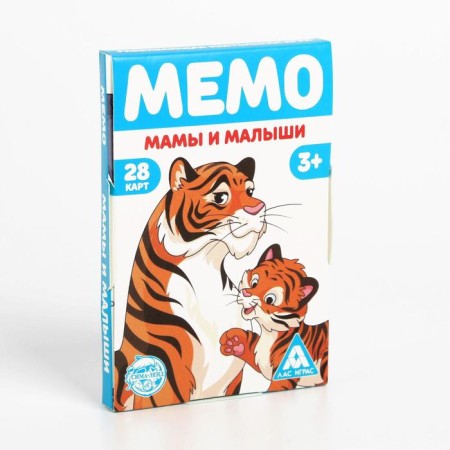 Board game "Memo. Moms and kids ", 28 cards, 3+-5