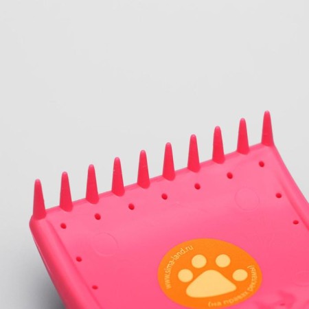 Brush - medium -sized packer with drops, base 59 x 49 mm, pink-6