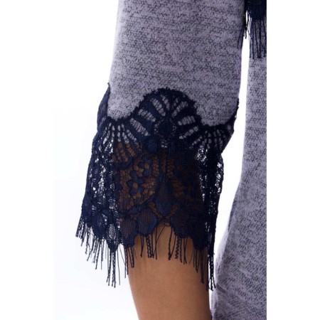 Women's dress, size 46, blue color-4