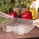 A disposable container with an insoluble lid pr-K-25s4, 26.5 × 19.3 × 6.8 cm, the color is transparent