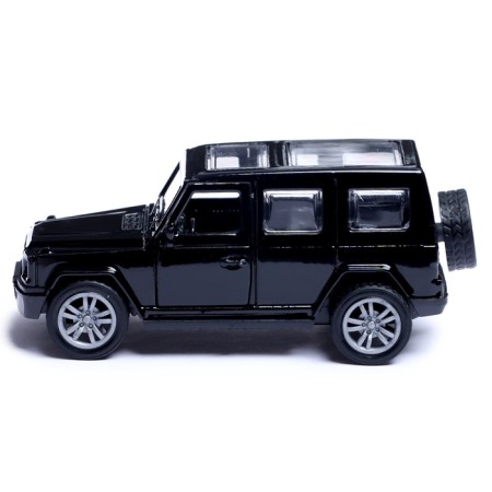 Metal car "Cruiser", 1:48, inertia, doors open, black color-1