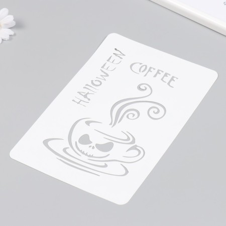 Plastic stencil "Coffee" 16x24 cm-1