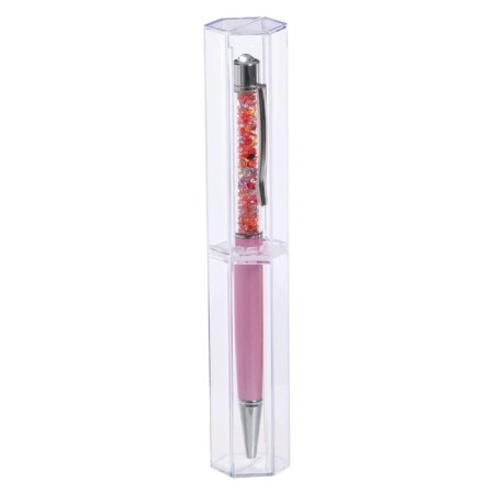 Handle Gift ball in a plastic case is a pink rhinest rhinestone with silver-1
