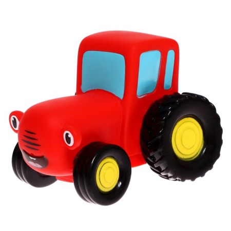The bath toy "Blue Tractor", red color, 10 cm