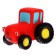 The bath toy "Blue Tractor", red color, 10 cm