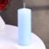 Candle - cylinder, 5x15 cm, blue varnished, 14 hours