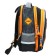 School backpack 37 x 28 x 13cm, ergonomic back, Across 557, + bag, black/orange