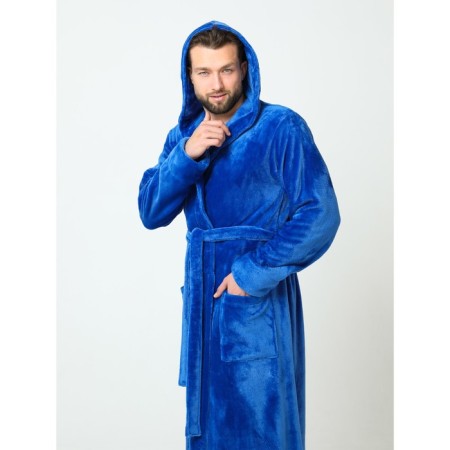 Male robe, size 52, blue color
