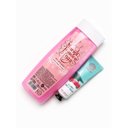 Pure happiness set "Shine", shower gel 250 ml and hand cream 30 ml, berries-2