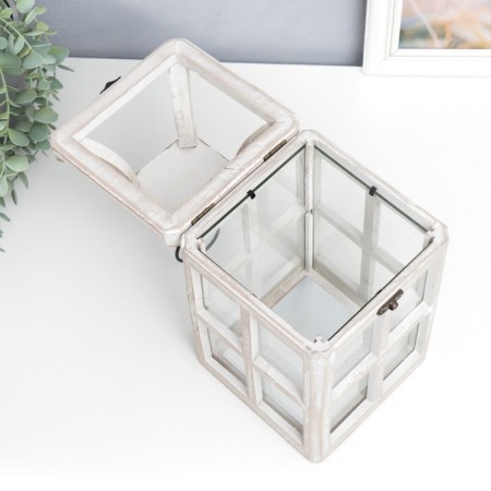 Climbing tree "Lantern - Veranda" White aged set 2 pcs 35x15x15, 53x20x20 cm-4
