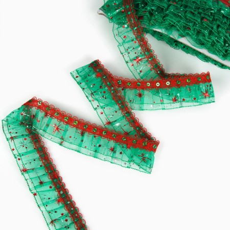 Braid green red 4 cm winding 10 meters-1