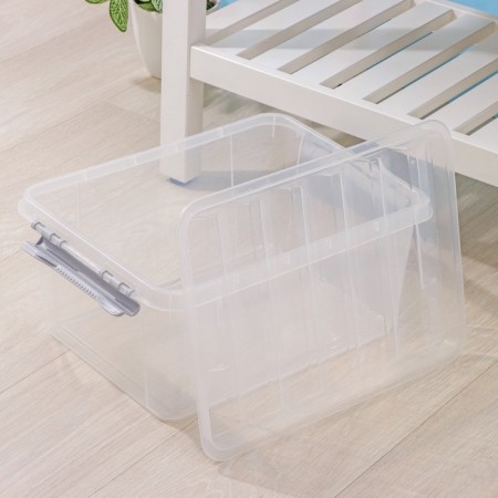 The storage container with the Ricco lid, 15 l, 41 × 29.5 × 18.3 cm, the color is transparent-8