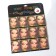 Pierce set "Trio" into an eyebrow, nose, labret, color gold