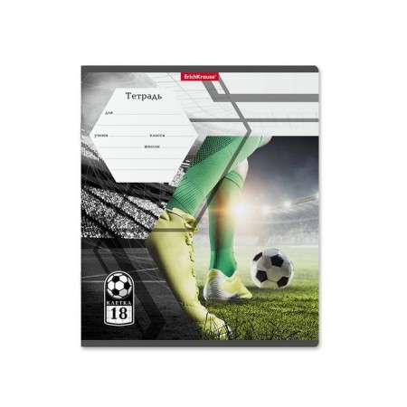 Notebook of 18 sheets in the Erichkrause Dribbling cage, cover coated cardboard, offset block, mix-7