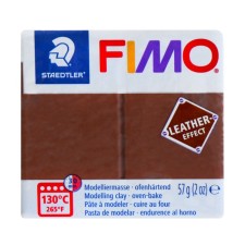 Plastic - polymer clay, 57 g, Leather -Effect (with skin effect), nut