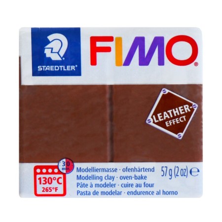 Plastic - polymer clay, 57 g, Leather -Effect (with skin effect), nut