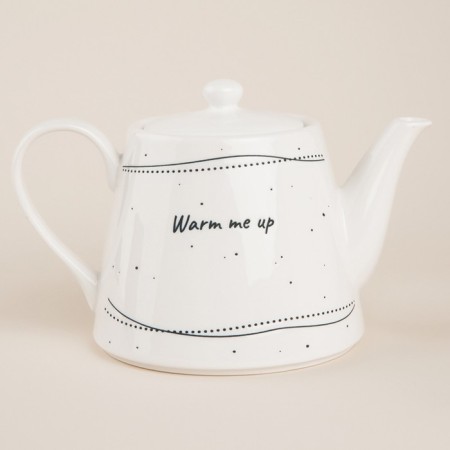 Teapot after a porcelain SL Home "House", 900 ml, 21 × 13.8 × 13.5 cm, white color