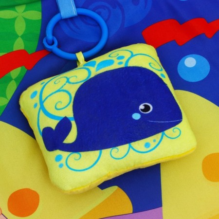 Developing rug "Soft kids", 4 soft toys, d80cm, species mix, crush me-14
