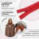 Lightning "Spiral", No. 5, detachable, automatic lock, 70 cm, red color