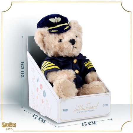 Soft toy "Little Friend", Bear pilot-1