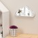 Wall mirror “cloud”, mirror surface 12 × 26 cm, white color