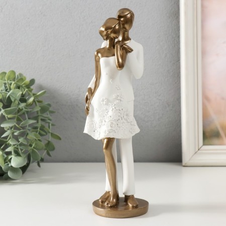Souvenir Polystone "A couple of lovers" 7.5x7.5x24.5 cm-3
