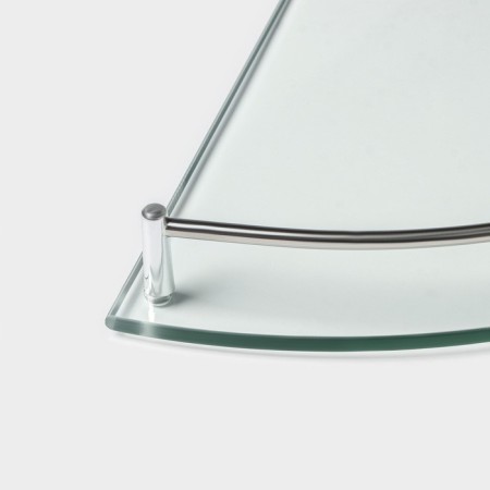 Corner shelf for the bathroom Stolz Stölz, 24 × 24 × 4 cm, metal, glass-1