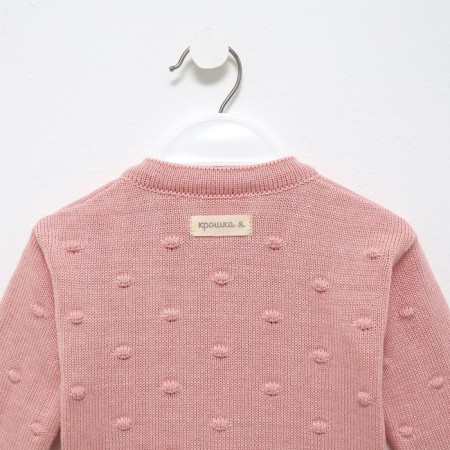 Cardigan Knitted baby I, height 86-92 cm, pink color-5