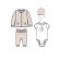 Set for a boy PlayTode: body, blouse, hat, pants, height 86 cm
