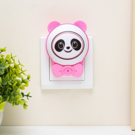 Panda nightlight LED white-pink 3.5x8x9.5 cm Risalux-1