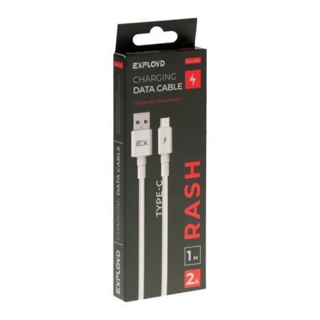 EXPLOYD EX-K-1153, Type-C-USB, 2 A, 1 m, white cable-1