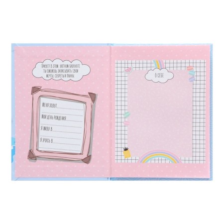 Note book A6, 48 sheets in the CENTE CENTER, solid cover, glossy lamination, OFSET BOCT 70G/m2-3