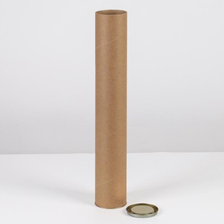 TUBUS 76x490 mm (470 mm intra -height), dense cardboard, metal cover-1