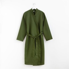 Wafel dressing gown Economy Economy and I Size 46-48, Khaki Color, 100% Cotton, 200g/M2
