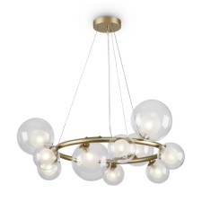 Suspended lamp Freya Fr5139PL-10MG Duo, 720x720x1200 mm, G9, 10x40W, brass color