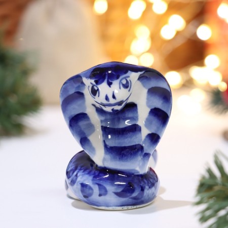 Souvenir "Snake", No. 19, Gzhel, 12 cm-1