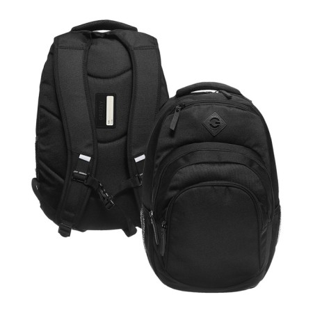 Youth backpack 48 x 33 x 21 cm, Grizzly, ergonomic back, laptop department, black