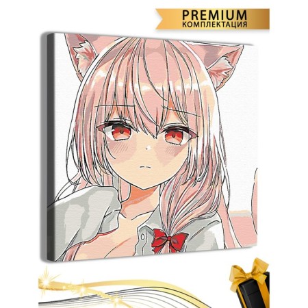 Picture on the numbers of "anime" canvas on the subframe 40 × 40 cm cm