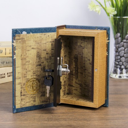 Safe-book wood "Retro. Flowers. Butterflies" leatherette 17x11x5 cm-2