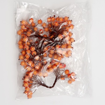 Decorative berries, orange, 7 × 6 × 7 cm, 40 berries-5