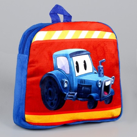 Baby plush backpack for the boy "Tractor", 23 × 23 × 7 cm-1