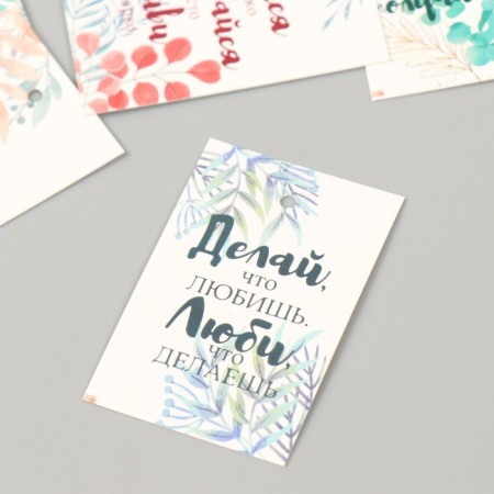 Cardboard Biro "Wishes. Posters" set 10 pcs (5 types) 4x6 cm-2